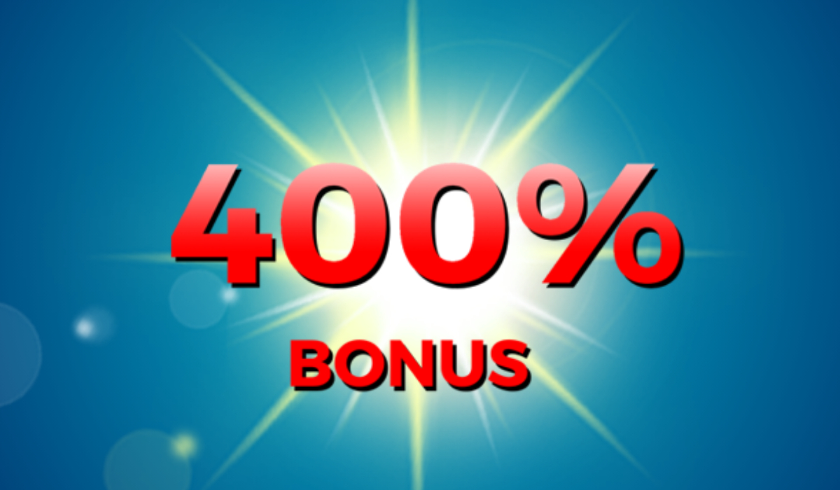 online casino 400% bonus