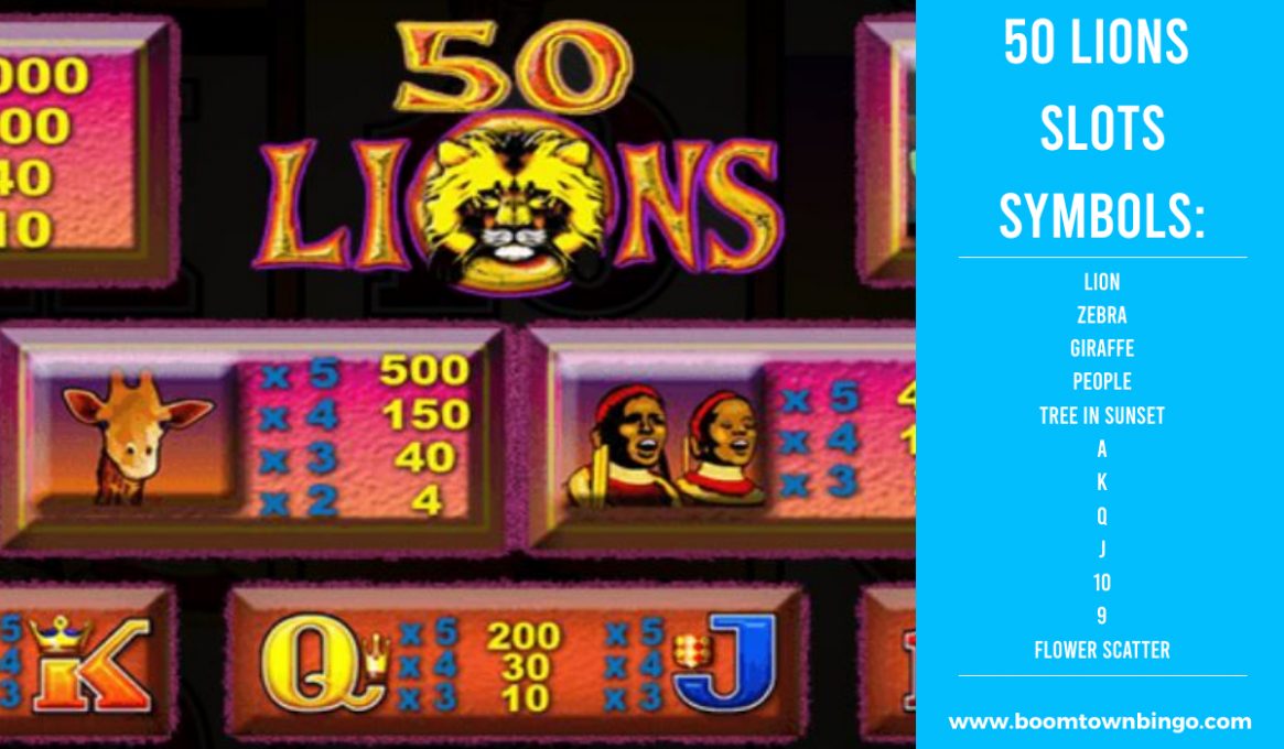 50 Lions Slot machine Symbols