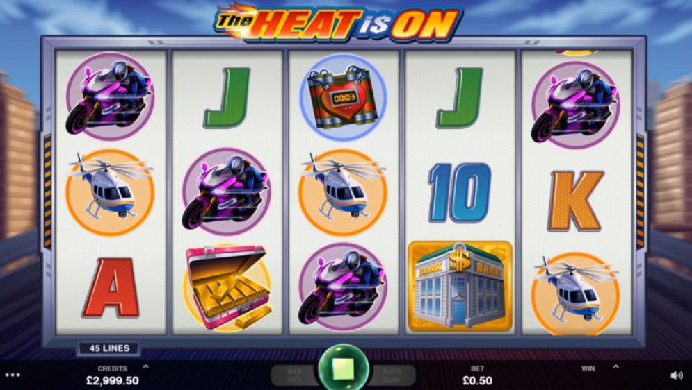 The Heat is On Slots reels