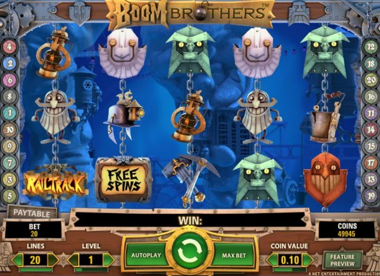 Boom brothers Slot Gameplay