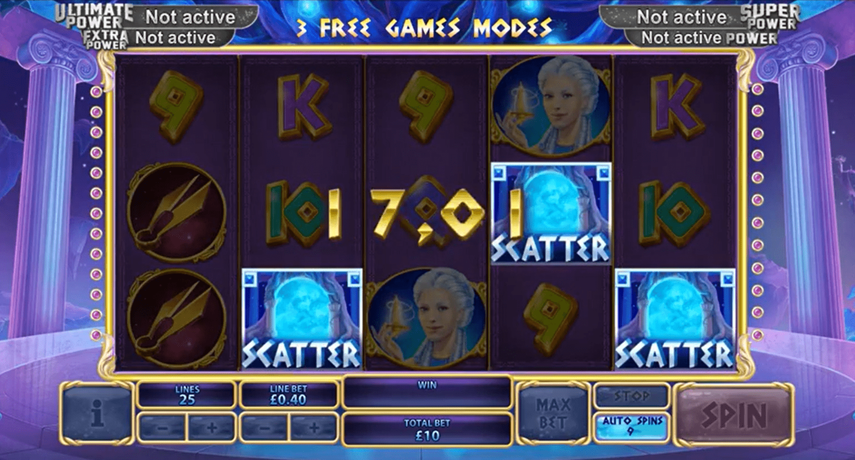 Age of the Gods Fate Sisters Slot Machine Payline