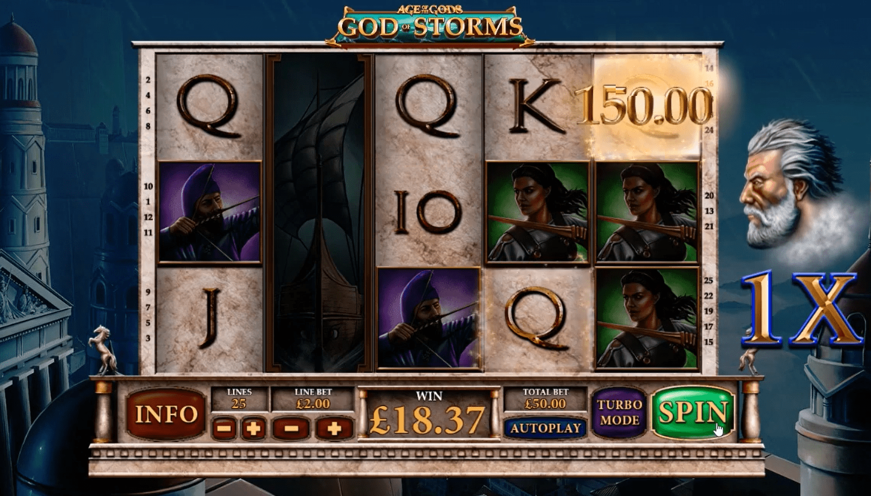 Age of the Gods Gods of Storm Slots Paylines