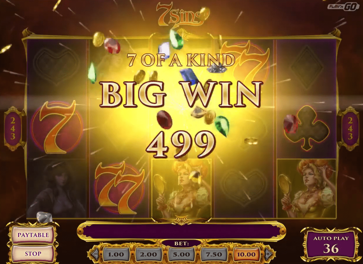 7 Sins Slot Big Win