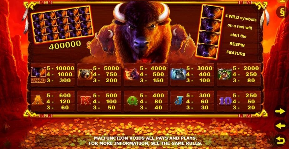 free thundering buffalo slot machine