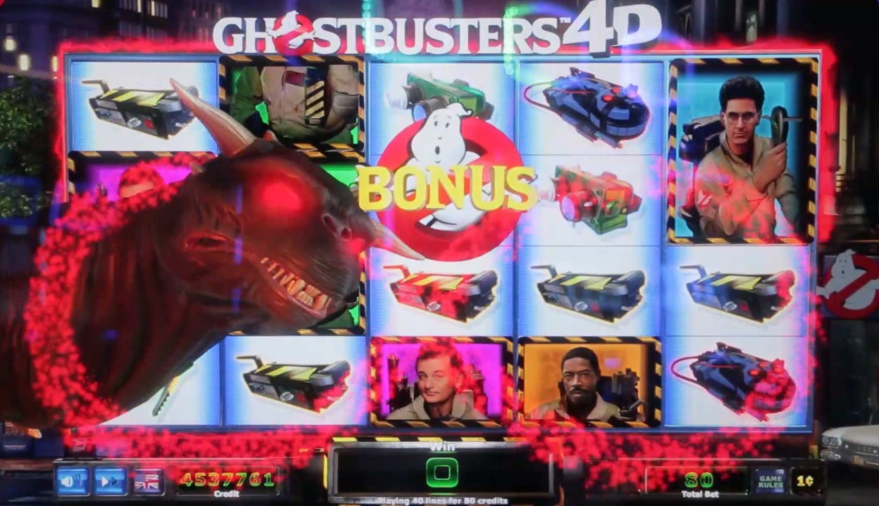 how to play ghostbusters 4d slot machine